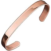 Art Of Creation Pure Copper Bracelets Cuff Bangle Solid Kada for Men and Women Handmade | for Unisex
