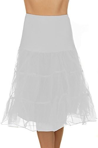 Women's Vintage Petticoat Tulle skirt (S, white)