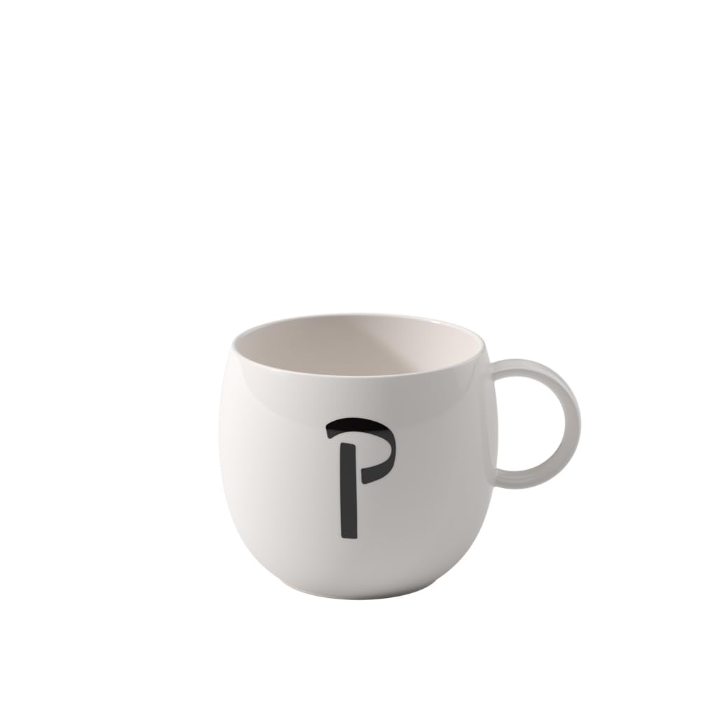 like. by Villeroy & Boch - Letters Mug P, 380ml, Premium Porcelain, White
