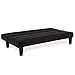 Best Choice Products Microfiber Futon Convertible Reclining Folding Lounge Couch Sofa Bed w/ 6in Thick Mattress Padding Comfort - Black