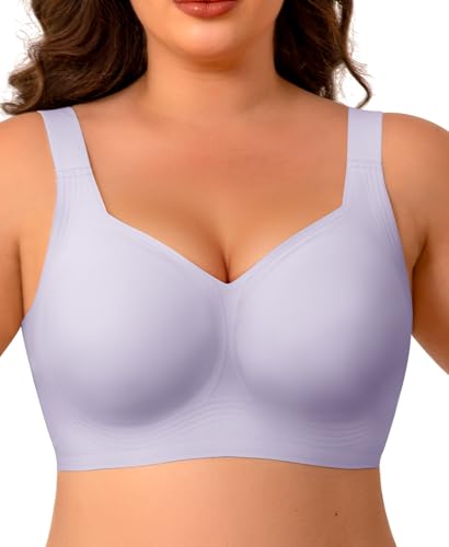Ganado Women's Wireless Bras Wide Strap Bra Push up Padded Basic Seamless Bralette
