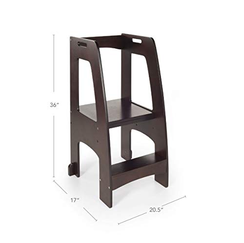 image for Guidecraft Kitchen Helper Tower Step-Up - Espresso: Adjustable Counter