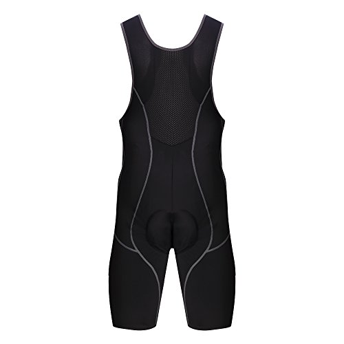SANTIC Men Padded Cycling Bib Shorts 3D Pro Bicycle Bike Bib Shorts 3X-Large Black
