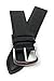 JP Leatherworks Mens Padded Genuine Leather Watchband - Color Black - 20mm Width - Extra Long Watch Band