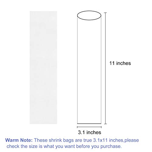 200 PCS Shrink Wrap Bags for TV Remote Control, 3.1x11 Inches Clear PVC