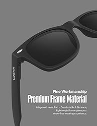 LUENX Square Retro Men Polarized Sunglasses 80s