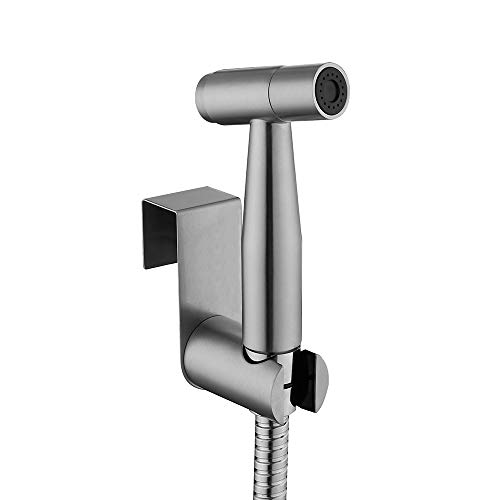 Baby Cloth Diaper Sprayer - Handheld Stainless Steel Bidet Toilet Shattaf Sprayer with Brushed Nickel - Complete Sprayer and Hose Set - Sprayer Used for Personal Hygiene - Thumbnail 6