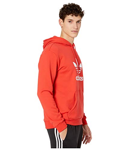 adidas Originals Men's Trefoil Hoodie Sweatshirt, Lush Red, L