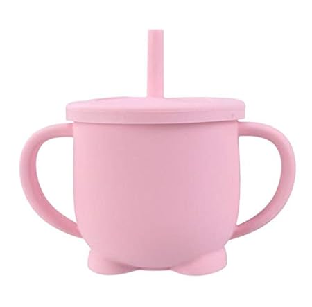 NIL KANTH - 1 Spill-Proof, Leak-Proof, Break-Proof Soft Spout Sippy Cups for Kids - 6 Ounce (Pink)