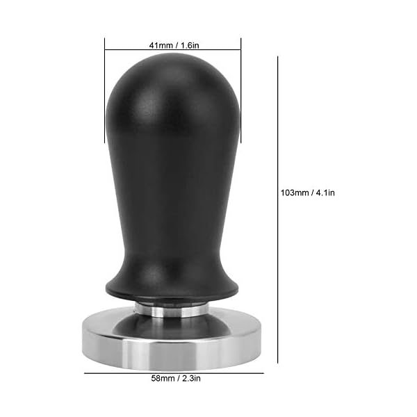 Wifehelper Kalibrierte Espresso-Tamper Kaffeepulverpresse Barista, Schwarze Edelstahlkassette Mit Tamper Presswerkzeug… – Bild 4