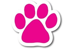 Magnet Me Up Pink Pawprint Magnet Decal, 5 Inch, Heavy Duty Automotive Magnet for Car Truck SUV