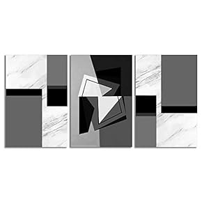 3 Piece Canvas Wall Art-Abstract Geometric-Canvas Prints Home Artwork Decoration for Living Room,Bedroom - 16"x24" x 3 Panels