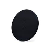 Buruis Genuine Leather Slim Wireless Charging Pad for iPhone 8/8 Plus, iPhone X, Nexus 4/5/6/7, LG G3 and All QI Enabled Device-Black