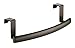 mDesign Steel Over Door Curved Towel Bar Storage, Hanger for Cabinet or Cupboard, Holder Rack for Kitchen, Bathroom - Holds Hand/Dish Towels, Washcloths - Spira Collection - Bronze