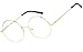 Agstum Retro Round Metal Non-Prescription Eyeglasses Frame with Spring HInge Clear Lens (Gold, (Medium size) 46)