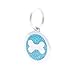PetTouchID Smart Glitter Pet ID Tag, QR Code, Contactless NFC, GPS Location (Bone Blue)
