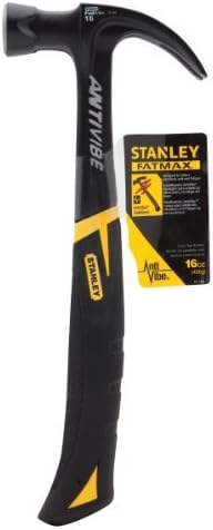 Stanley Fat Max 51-162 16 Oz Xtreme AntiVibe Curved Claw Nail Hammer