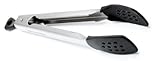KitchenAid Silicone Tipped Stainless Steel Tongs, Black - KC094OHOBA