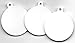 10 Pieces White Blank Polymer Craft Round Dog Tag Key Chain Sublimation Dye Heat Thermal Transfer 1,5´´ x 1,5´´ (3.5 x 3.5 X 0,2 cm)
