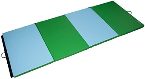 4'x10'x2"Gymnastics Mat Gym Tumbling Yoga Stretching Pad Exercise Folding Stripe