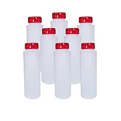 kelkaa 16oz HDPE Plastic Squeeze Bottles with Wide