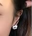 DUOKA Cut Panda Bear Crystal Stud Earrings Vintage Retro Cute White Pave Posts Fashion Jewelry