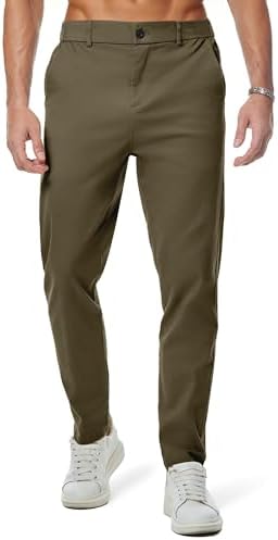 JMIERR Men's Stretch Dress Chino Pants Business Casual Essentials