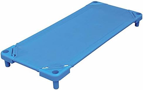 Extra-Large 54 Inch Stackable Daycare Resting Cot / Portable Toddler Bed w/ Heavy Duty Corner Support Brackets & Stackable Space Saving Design Safely Holds 150lbs Without Sagging I 1 pack