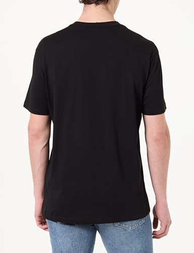 Armani Exchange One Block Up, Rubbered and Satin Logo Camiseta Hombre