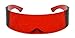 Tantino Futuristic Shield Sunglasses Monoblock Cyclops 100% UV400 (Solid Red, UV400)