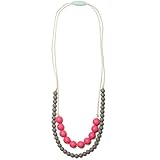 Mama & Little Silicone Teething Nursing Necklace for Mom Deila, Bubblegum