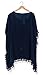 Adreamly Women's Stylish Chiffon Tassel Kaftan Swimsuit Beachwear Cover Up Free Size Navy Blue