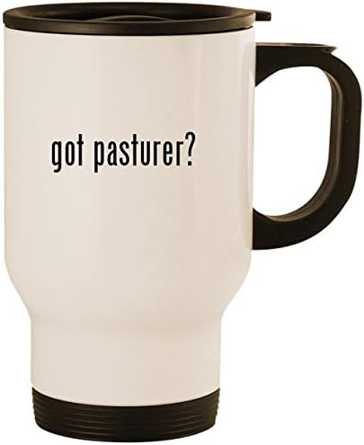got pasturer? - Stainless Steel 14oz Road Ready Travel Mug, White