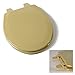 Deluxe Harvest Gold Wood Round Toilet Seat primary