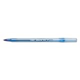 Office Product BIC GSM11BE Round Stic Xtra Life Ballpoint Pen, Blue Ink, 1mm, Medium, Dozen Book