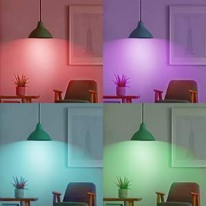 TECKIN Bombilla LED Inteligente WiFi Luces Clidas RGB 2800k 6200k Ajustable y Lmpara E27 Multicolor Funciona con Alexa Google Home Equivale 7 5W 2 Paquete