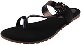 Shoestoppers Womens Black Flat Slipper with Lycra Bottom Soft Synthetic Leather