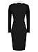 Miusol Women's Formal Polo Neck Long Sleeve Slim Business Pencil Dress
