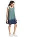 ROMWE Women's Tunic Swing Tank Dress Sleeveless Tie Dye Ombre Tank Top Dress Green L
