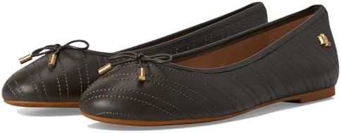 Amazon.com | Lauren Ralph Lauren Jayna Woven Leather Flat Deep