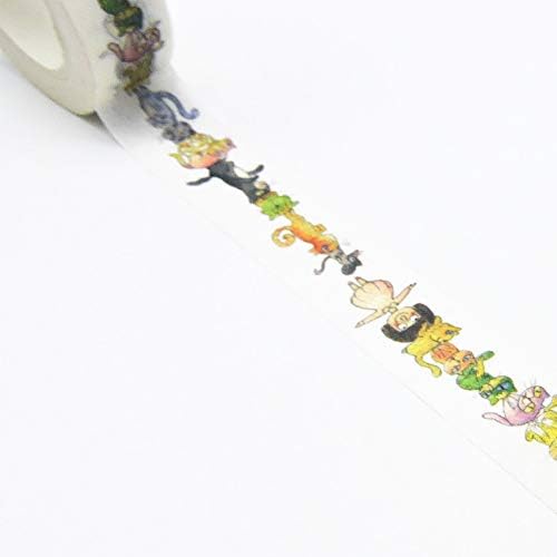 QTYYLJ 4pcs Printing Washi Tape Office Adhesive Scrapbooking Tools Kawaii Decorative Great Christmas Cute Craft Gift Animal