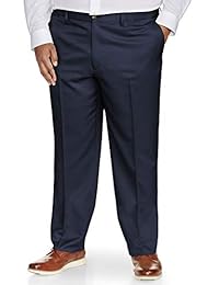 Pantalón de vestir de frente plano y resistente a las arrugas de ajuste clásico Big & Tall para hombre de   Essentials ajustado por DXL