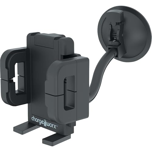 CHARGEWORX Universal Car Phone Mount, Phone Holder for Dashboard and Windshield…