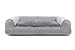 Furhaven Pillow Dog Bed for Medium/Small Dogs w/ Removable Bolsters & Washable Cover - Plush & Suede Sofa - Gray, Medium