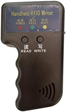 Shaluoman Duplicator Key Handheld 125KHz RFID IC ID Card Copier Writer Duplicator Programmer Reader Match Writable EM4305 ID Keyfobs Tags (Black)