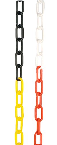 Caledonia Signs 59041 6 mm Chain, Polyethylene, 10m Length, Red and White