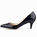 SAMSAY Women's Slender Kitten Heels Pointed Toe Pumps Court Shoes