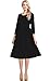 MooliDa Women Long Sleeve Midi Dress Plain Pleated Loose Swing Casual T-Shirt Dresses With Pockets