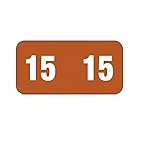 Smead - Year 2015 End Tab Folder Labels, 1/2 x 1, Brown/White, 250 Labels/Pack 67915 (DMi PK