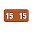 Smead - Year 2015 End Tab Folder Labels, 1/2 x 1, Brown/White, 250 Labels/Pack 67915 (DMi PK